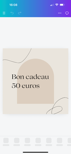 Bon cadeau de 50 e