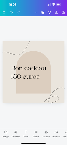 Bon de cadeau 150 e