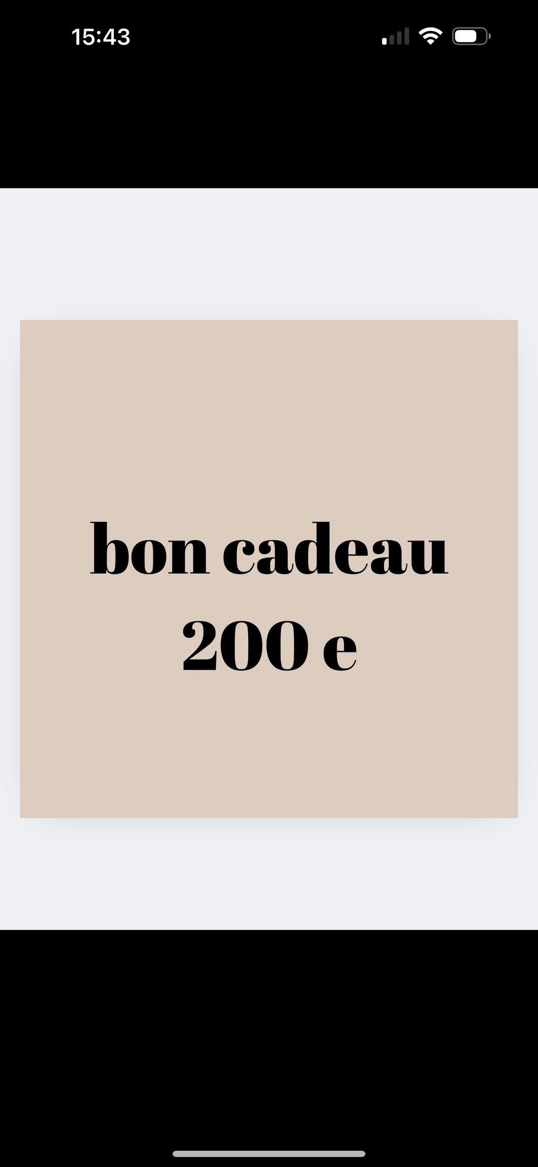 Bon cadeau 200 e
