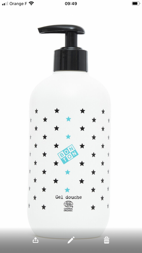 Bonton gel douche bébé