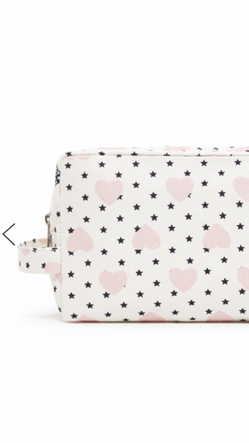 Trousse de toilette coeur rose