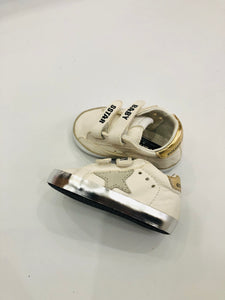 Golden Goose blanche argent et or
