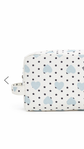 Trousse de toilette coeur bleu
