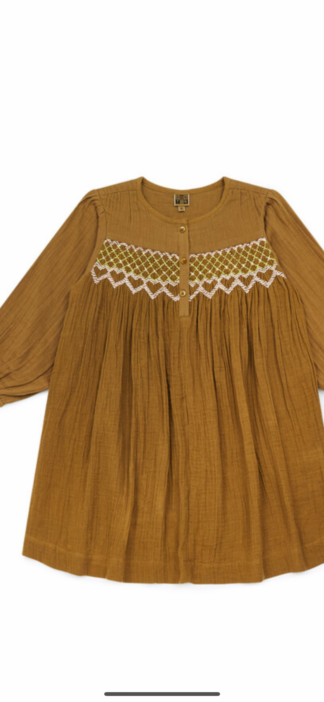 Bonton Robe smock n40 taille 6 ans
